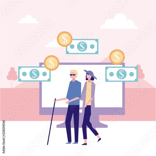 volunteers help work