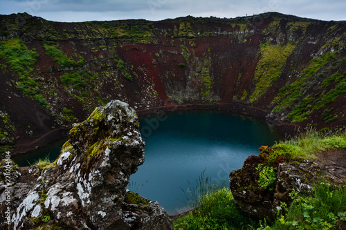 Kerid Volcanic Crater in Iceland, Europe