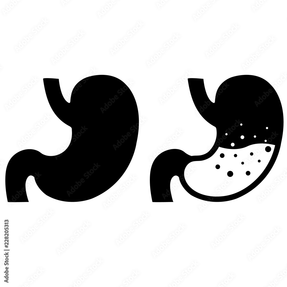 Stomach icon, logo on white background Stomach icon, logo on white background