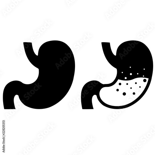 Stomach icon, logo on white background