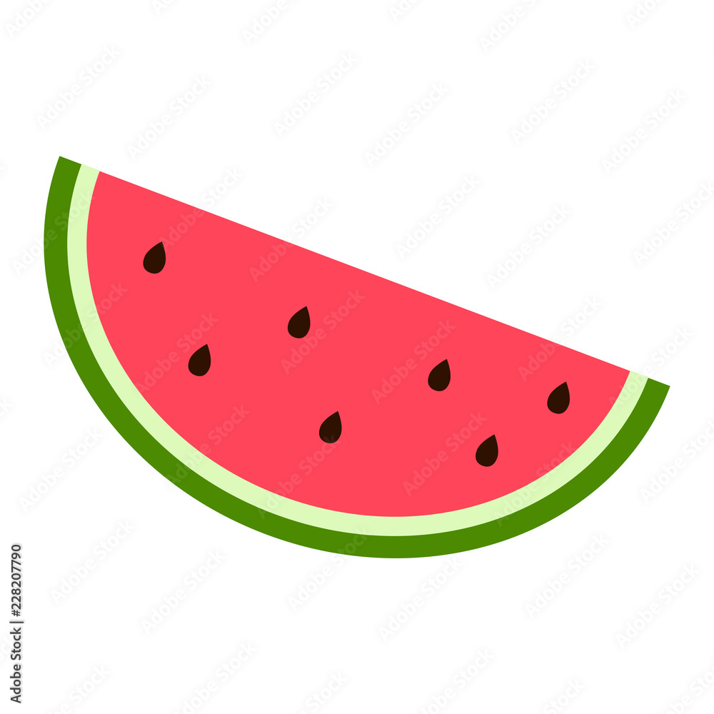 Slice of watermelon icon. Flat illustration of slice of watermelon vector icon for web design Stock Vector | Adobe Stock Slice of watermelon icon. Flat illustration of slice of watermelon vector icon for web design Stock Vector | Adobe Stock