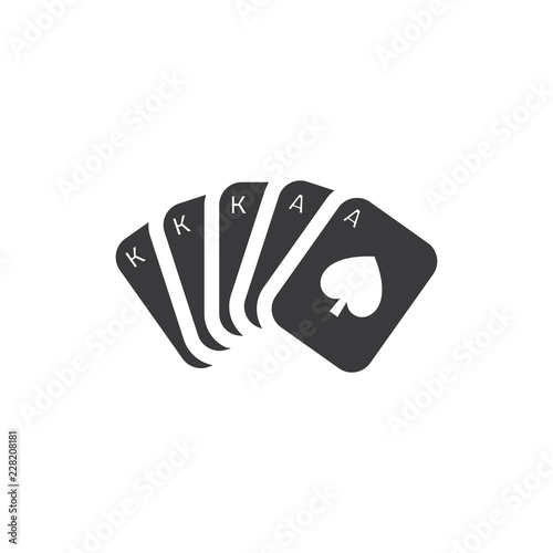 Poker full vector icon