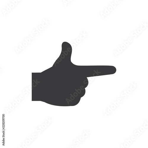 Finger gun vector icon