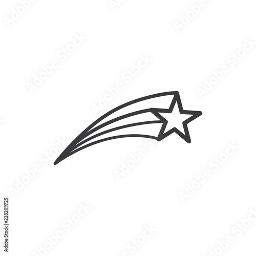 Shooting star vector icon