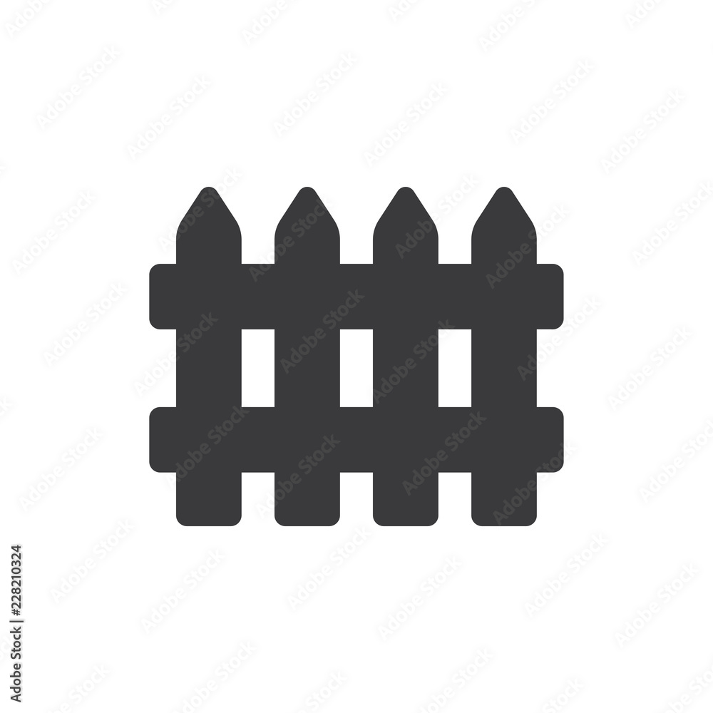 Wooden fence vector icon Wooden fence vector icon