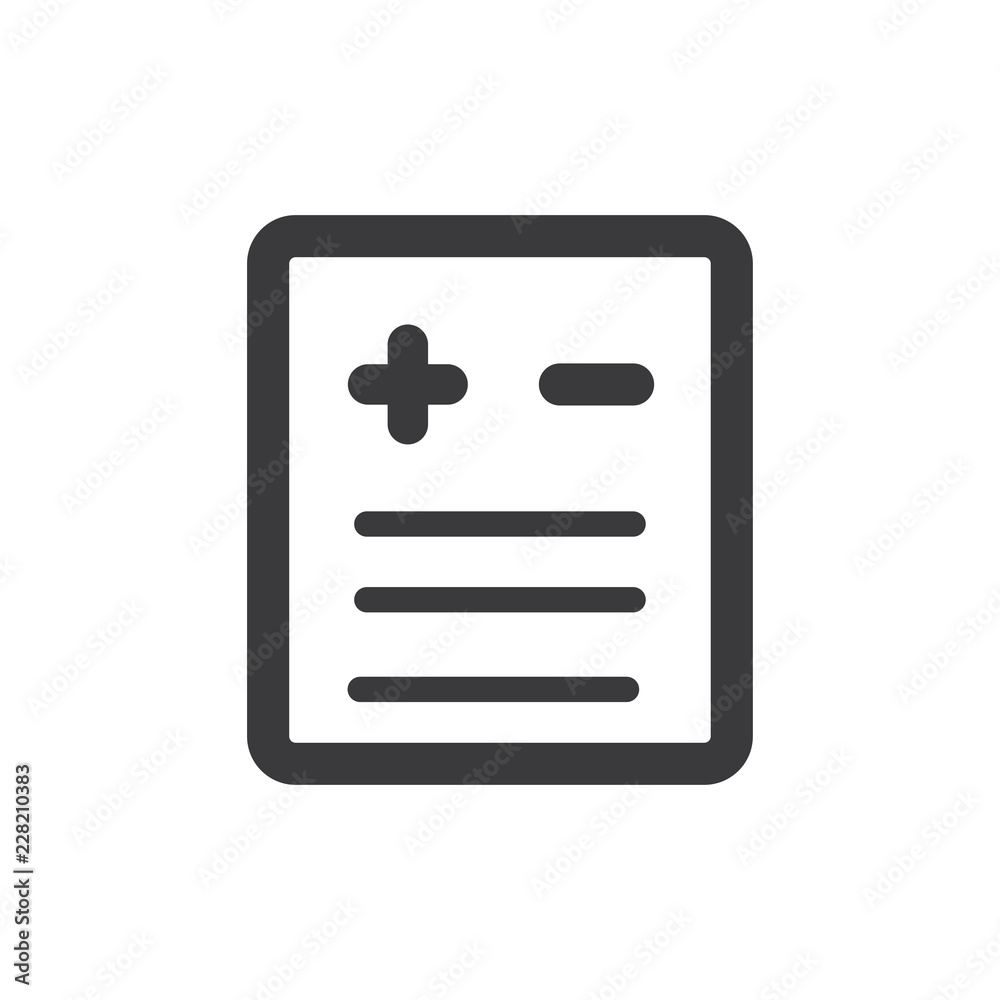 Medical chart vector icon Medical chart vector icon