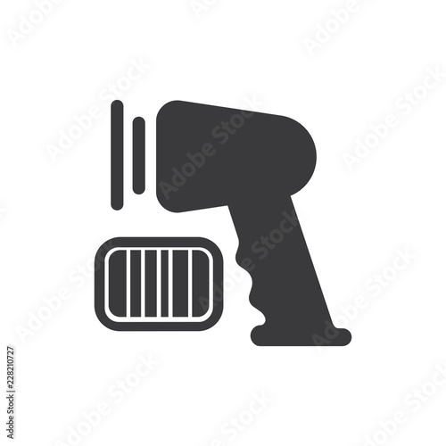 Supermarket scanner vector icon