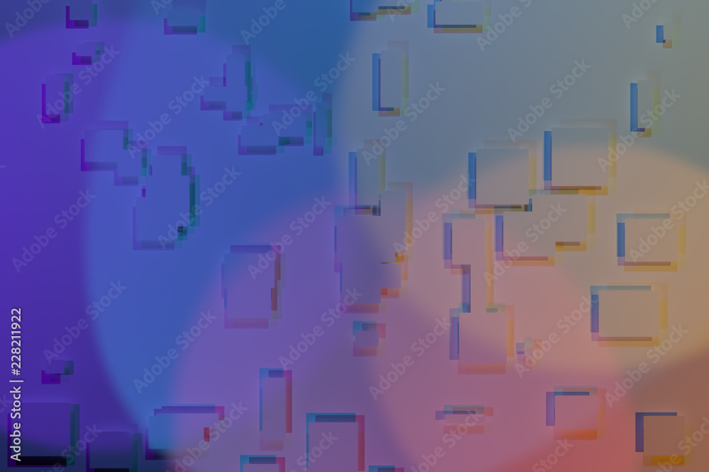 Plain rectangle or square. For graphic design or background, with soft shadow. Colorful 3D rendering.