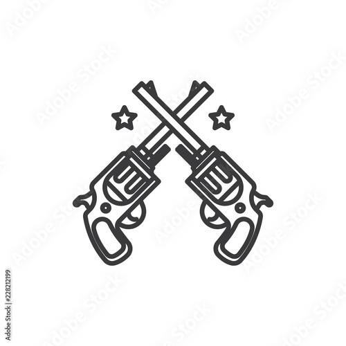 Revolvers vector icon