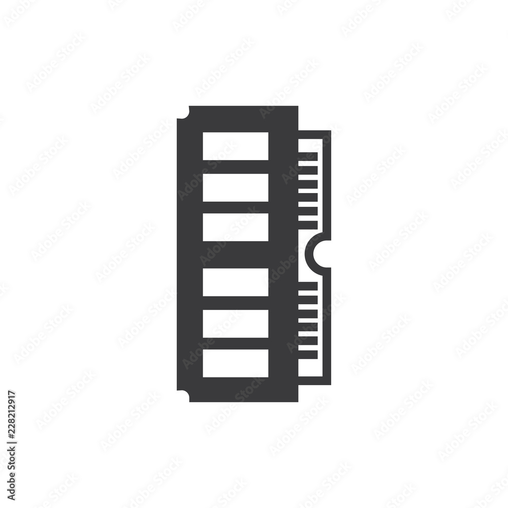 Random access memory chip vector icon Random access memory chip vector icon