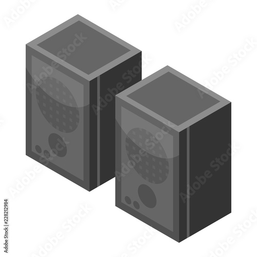 Speaker set icon. Isometric of speaker set vector icon for web design isolated on white background