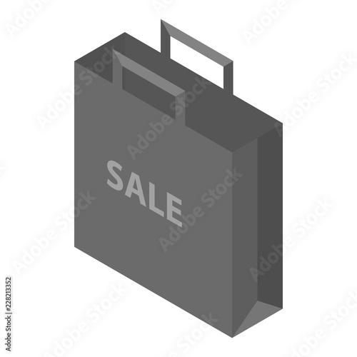 Sale hand bag icon. Isometric of sale hand bag vector icon for web design isolated on white background