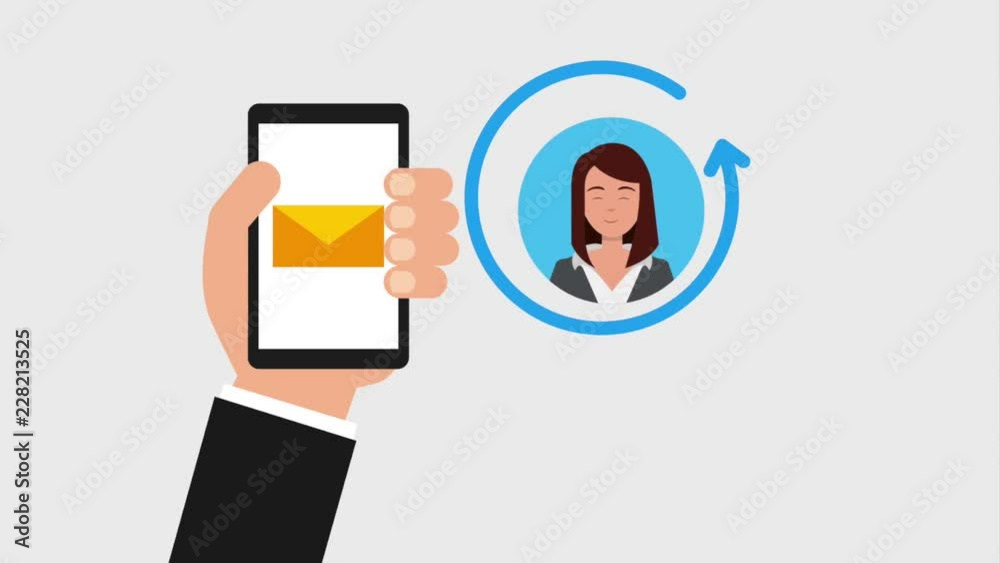 hand with cellphone email people hand with cellphone email people