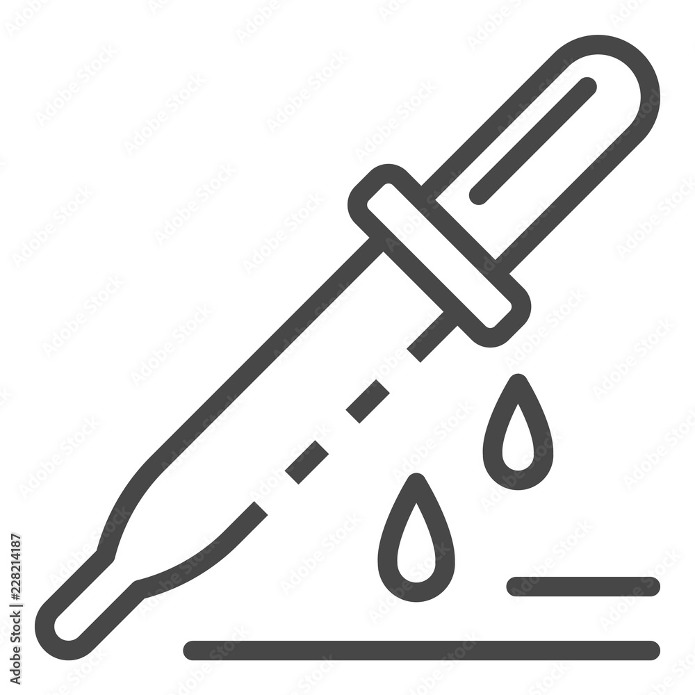 Crack pipette icon. Outline crack pipette vector icon for web design isolated on white background Crack pipette icon. Outline crack pipette vector icon for web design isolated on white background