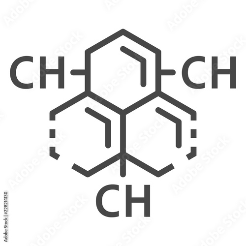 Carbon hydrogen substance icon. Outline carbon hydrogen substance vector icon for web design isolated on white background
