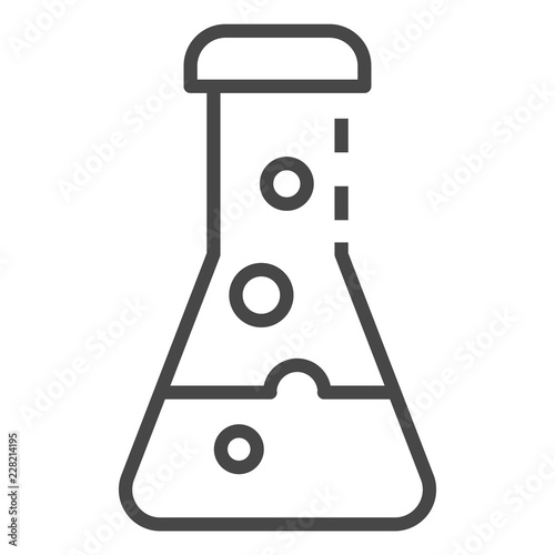 Boiling flask icon. Outline boiling flask vector icon for web design isolated on white background