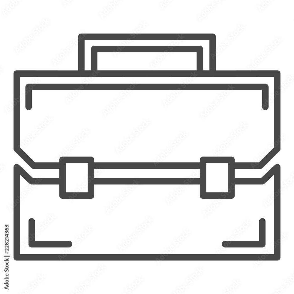 Leather suitcase icon. Outline leather suitcase vector icon for web design isolated on white background Leather suitcase icon. Outline leather suitcase vector icon for web design isolated on white background