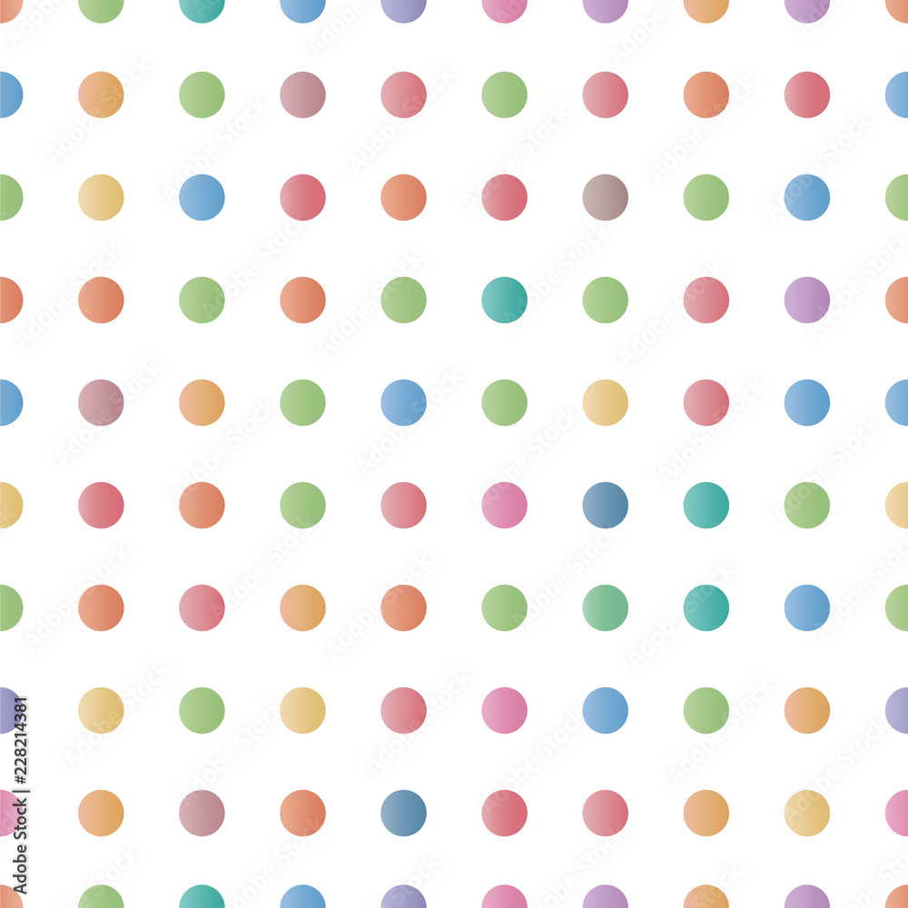 seamless dot pattern made of colored circles