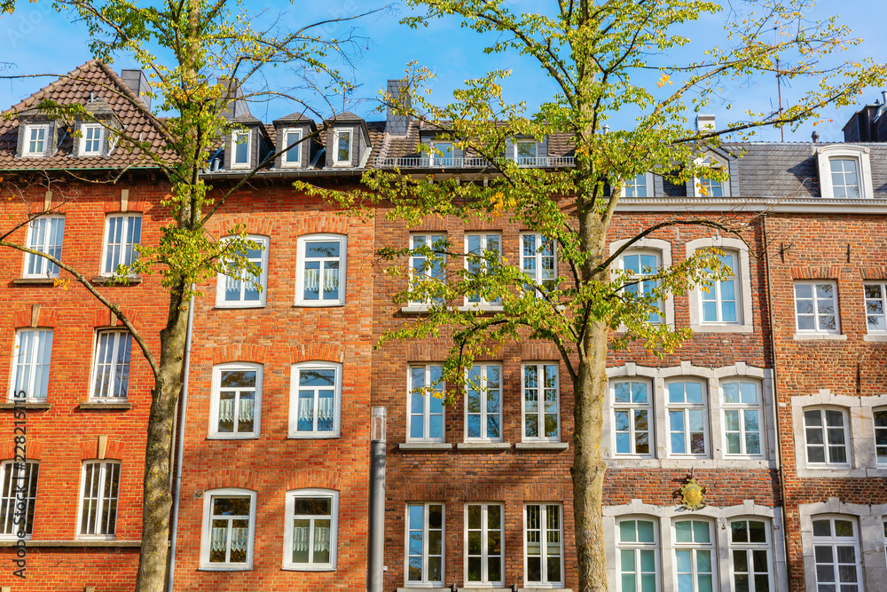 old row houses at the Katschhof in Aachen, Germany