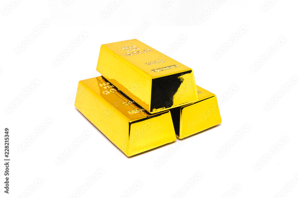 Gold Bars isolated on white.Financial concept. Gold Bars isolated on white.Financial concept.