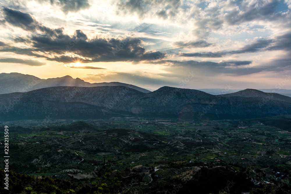 Fototapeta premium Landscape of the panoramic SS125 road in Sardinia, Italy.