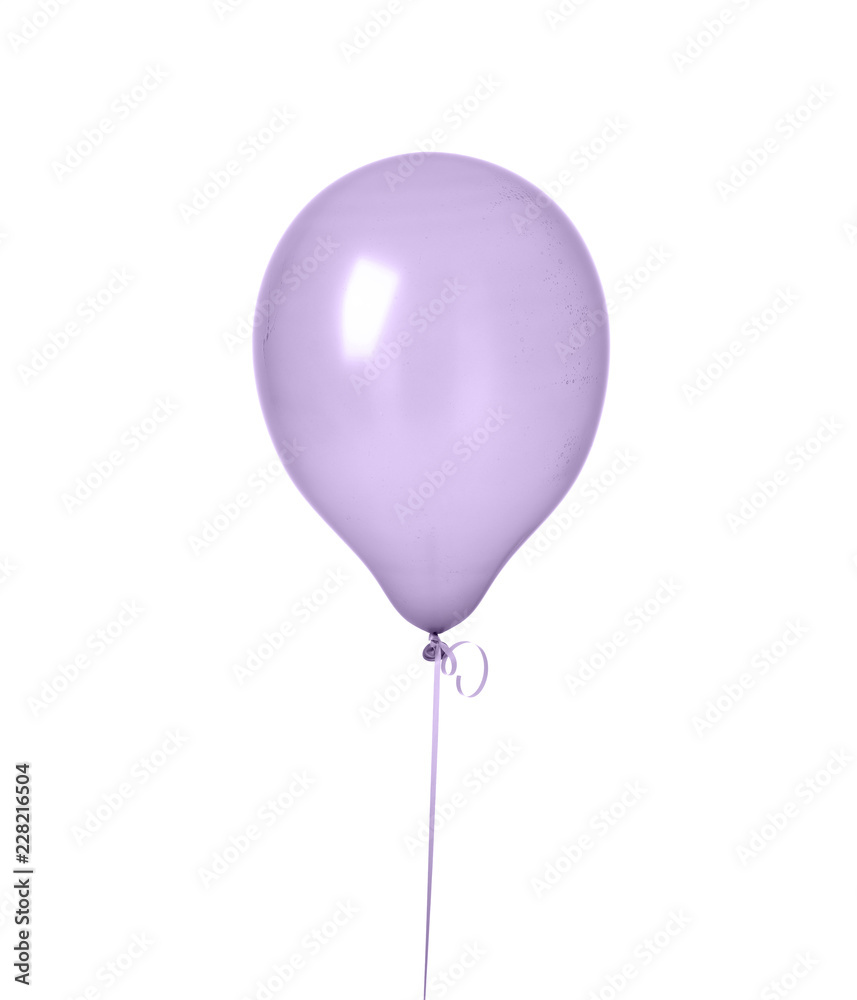Big purple pastel color latex balloon for birthday party isolated on a