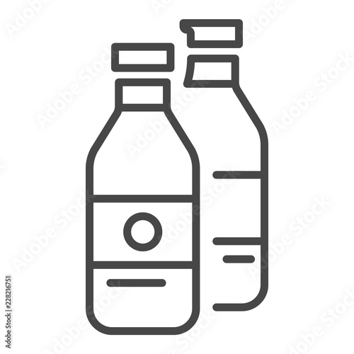 Garbage bottle icon. Outline garbage bottle vector icon for web design isolated on white background