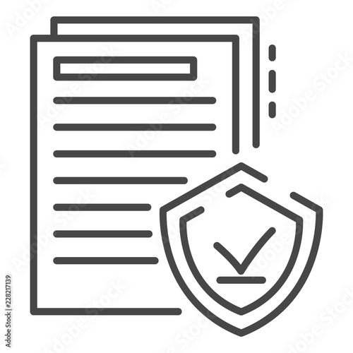 Fototapet Secured doc paper icon