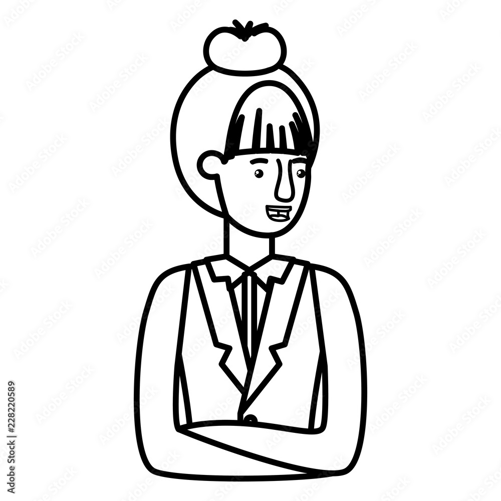 young woman executive avatar character young woman executive avatar character
