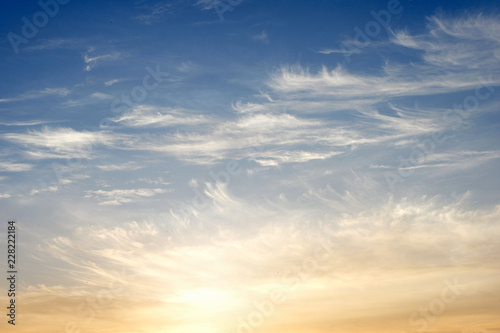 Morning sky with the clouds. 