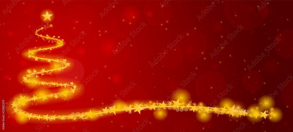 Weihnachten Weihnachtsbaum abstrakt Hintergrund rot gold