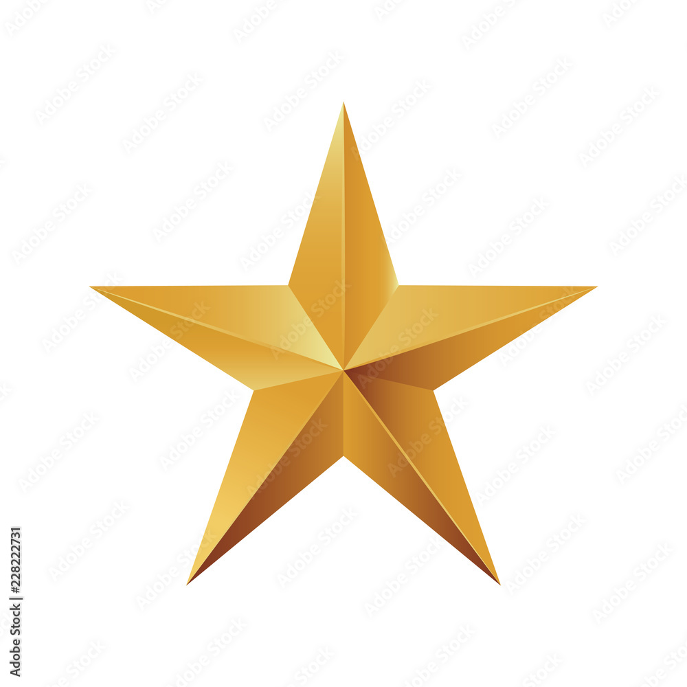Obraz premium cute golden star isolated icon