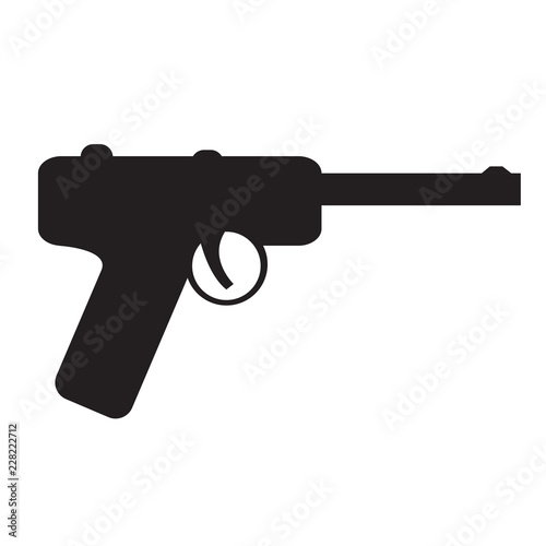 Isolated gun icon silhouette. Vector illustration design