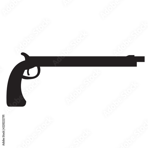 Isolated shotgun icon silhouette. Vector illustration design
