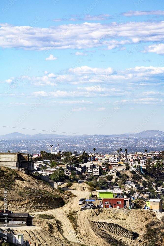 Paisaje de Tijuana visto desde una de sus comunidades más pobres