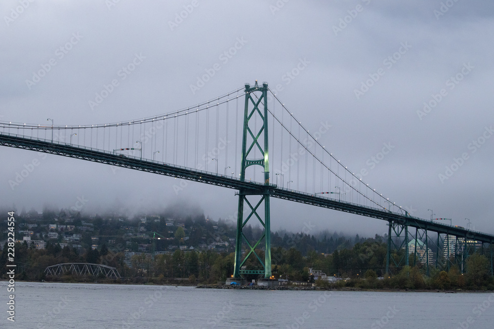 fog and city lanscape