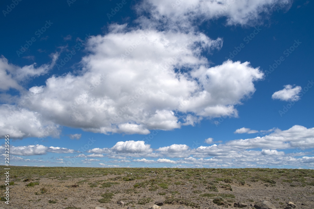 landscape with blue sky and clouds landscape with blue sky and clouds