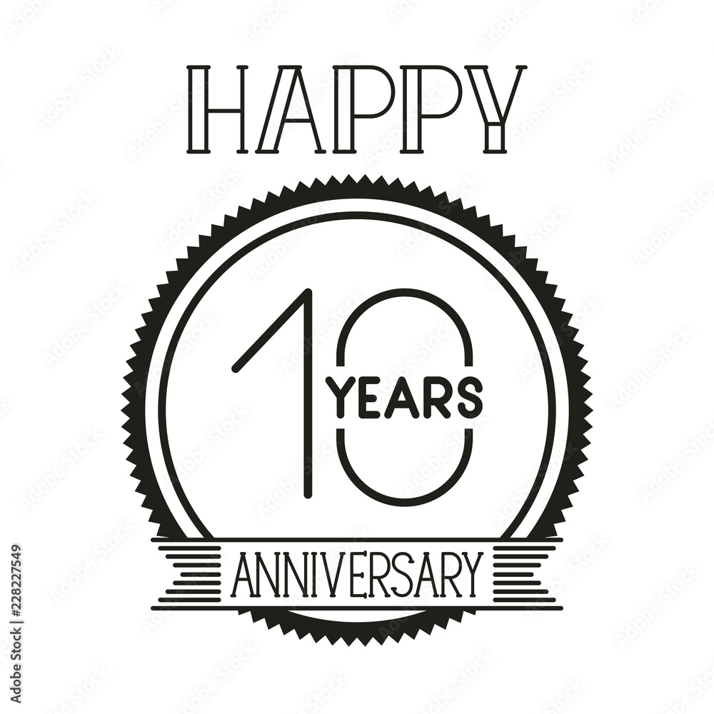 Fototapeta premium number 10 for anniversary celebration card icon