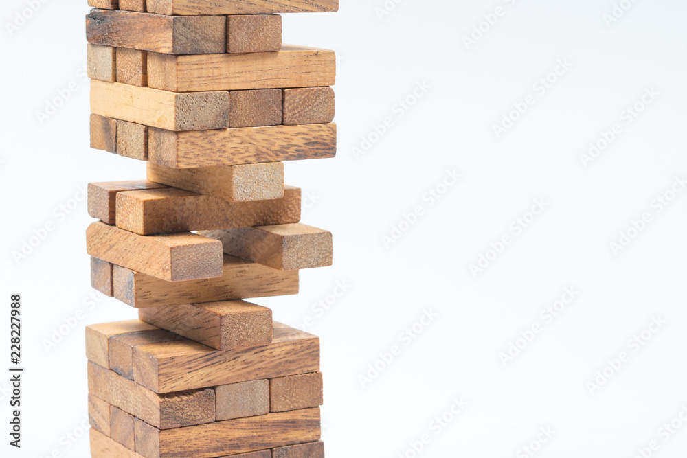 block wooden game on white background block wooden game on white background