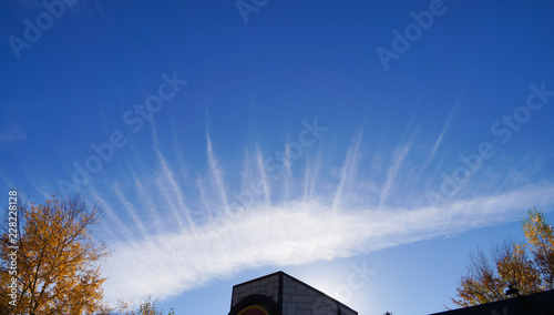 Εκτύπωση καμβά Strange clouds in the morning at Gorno-Altaisk,Russia.