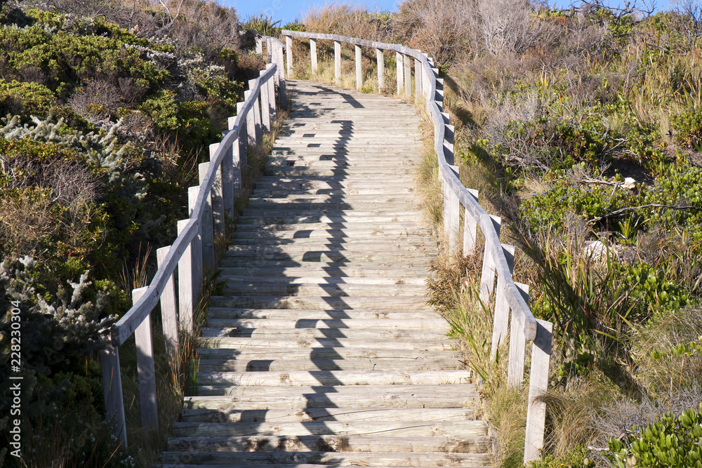 Albany Australia, steps on coastal walking path in torndirrup national park