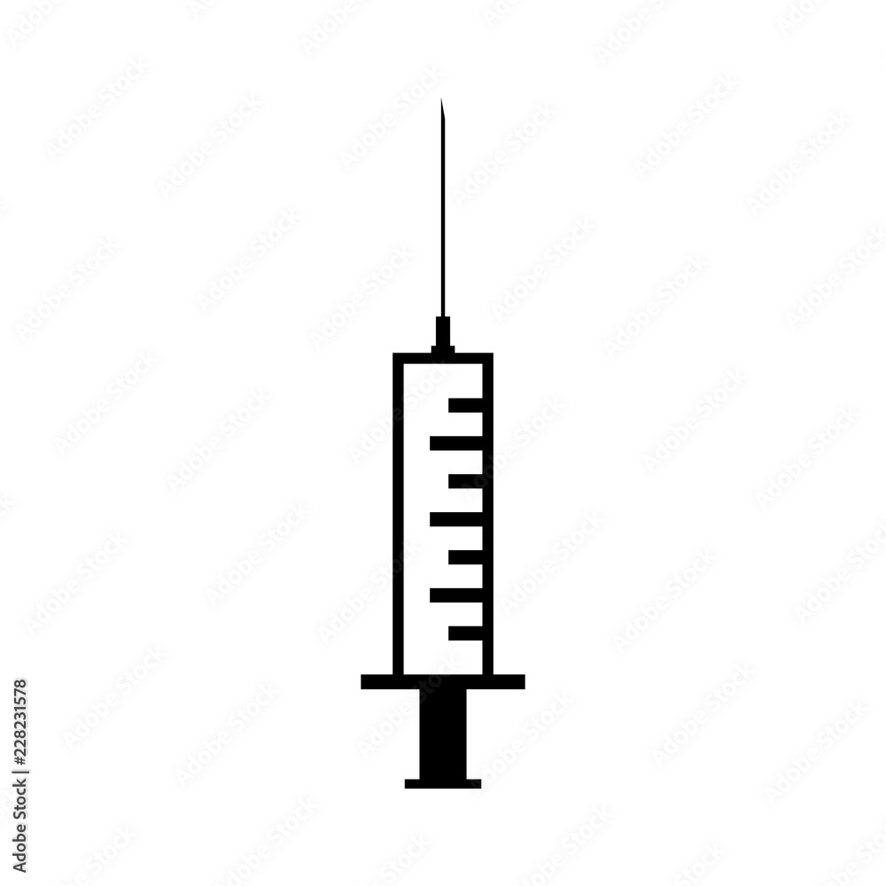 Syringe icon. Logo illustration. Syringe symbol design Syringe icon. Logo illustration. Syringe symbol design