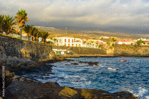 Coastline in the small fishing village of Alcala.  Tenerife. Canary Islands..Spain