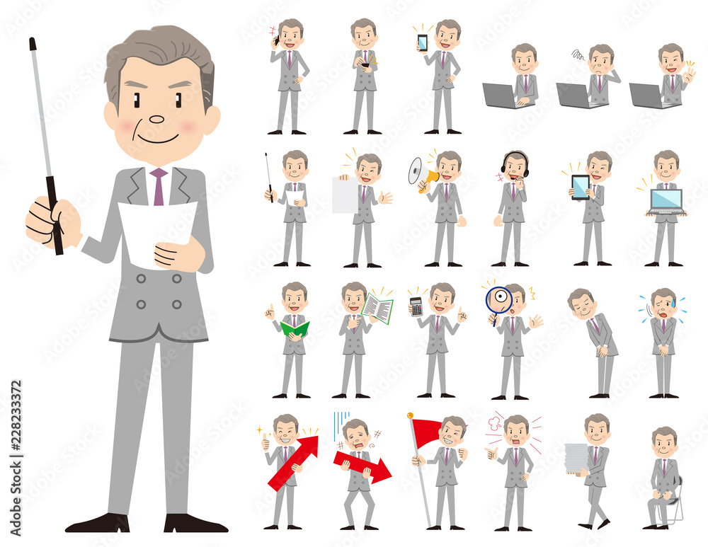 Businessman charactor set. Presenting in various action. Businessman charactor set. Presenting in various action.