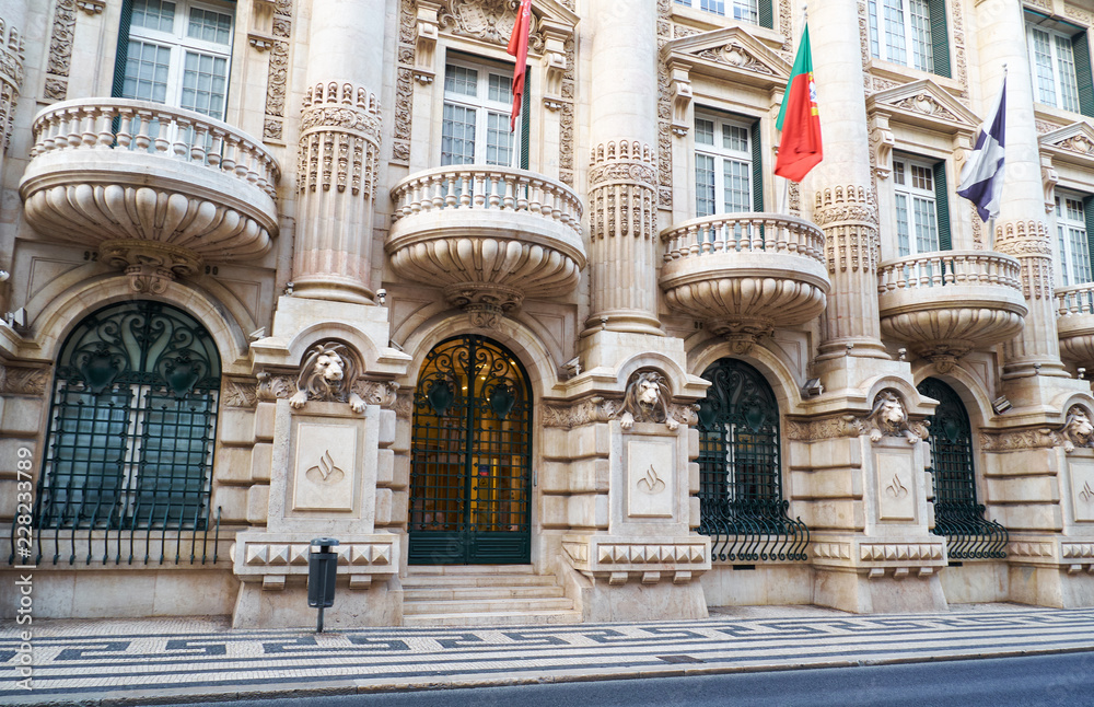 The Banco Santander Portugal (formerly Banco Santander Totta). Lisbon. Portugal.