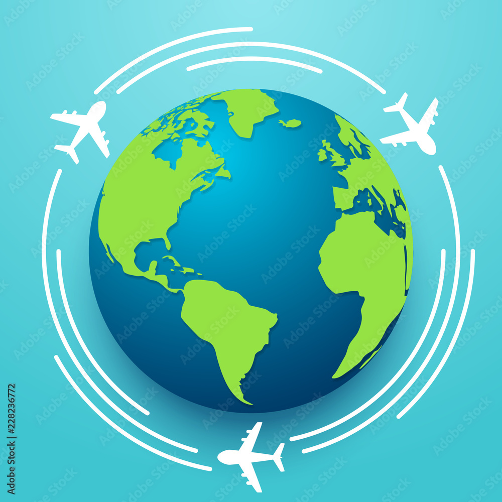 Time to travel explore the world with aircraft Time to travel explore the world with aircraft