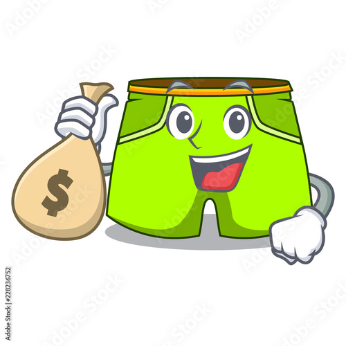 With money bag character style short pant for hangout