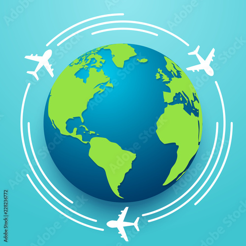 Time to travel explore the world with aircraft