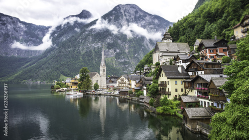 swiss village in the mountains