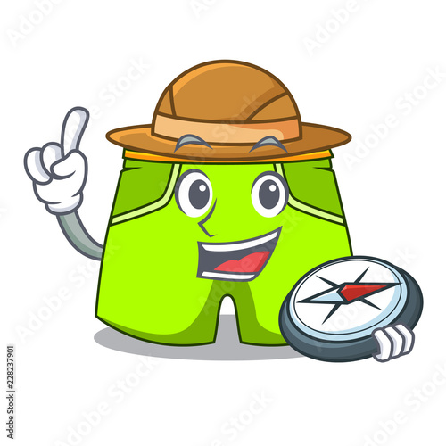 Explorer cartoon shorts style for the swimming
